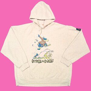 Vintage 1990's Humeur Design '' Ça Passe ou Ça Casse Hoodie Size L for Women